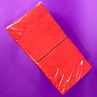 Серветки одноразові паперові двошарові червоні 1/4 NL 544, 33*33 см/200 шт