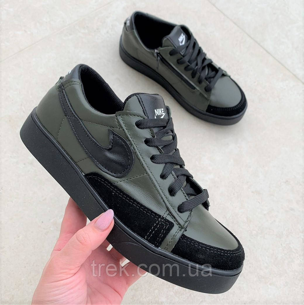 Кросівки шкіряні хакі /30640/ 31р, фото 1