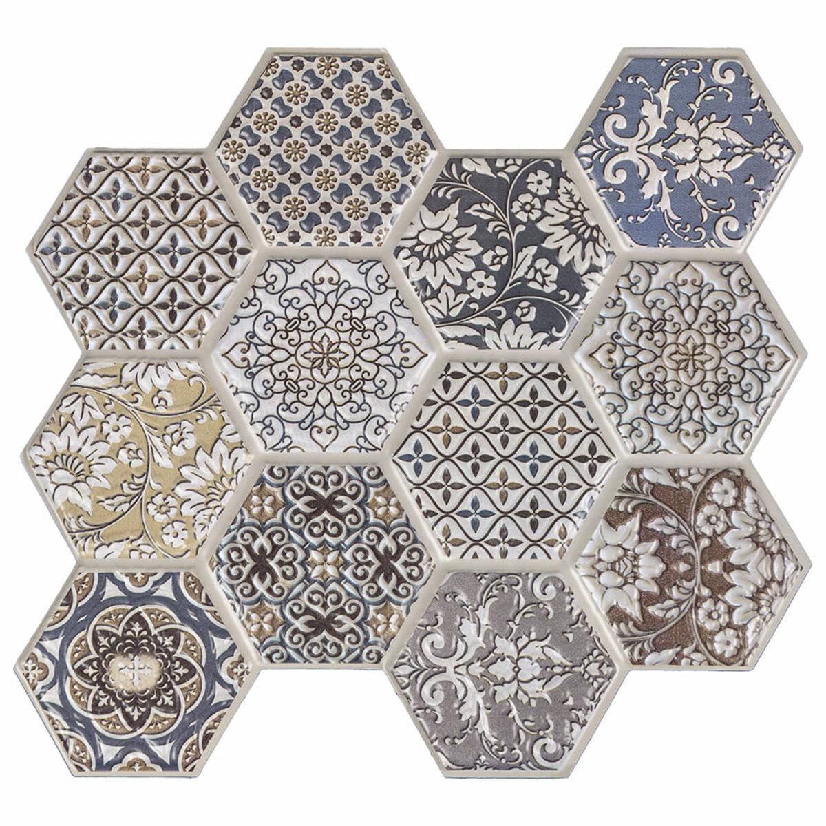 Декоративна ПВХ плитка на самоклейці 280х300х5мм Соти, ціна за 1 шт. (СПП-504) SW-00000673