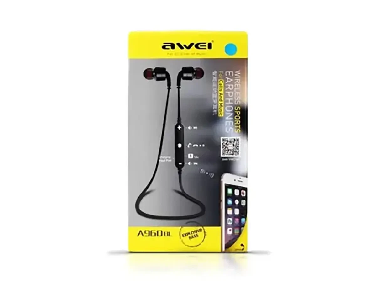 Навушники вакуумні з мікрофоном Bluetooth AWEI A960BL 120шт 9120