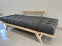 Тахта диван дерев'яний футон на лоджію, беседку Woody Нью Йорк ясен Натуральний з матрацом та подушками, фото 6