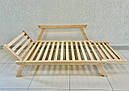 Тахта диван дерев'яний футон на лоджію, беседку Woody Нью Йорк ясен Натуральний з матрацом та подушками, фото 7