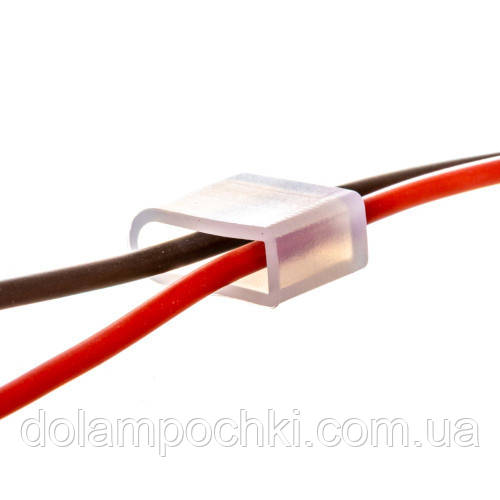 Комплектуючі до LED неону 6мм 12В (2 дроти + 2 заглушки), фото 1