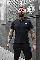 Мужская черная стильная спортивная футболка с вышитым логотипом TNF L