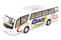 Инерционный автобус "Coach" (белый)