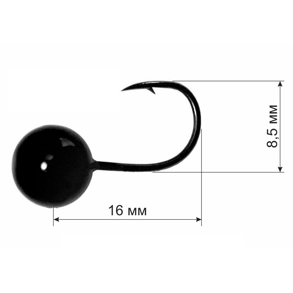 Мормишка літня DS Classic №6 0,5г Чорний хром