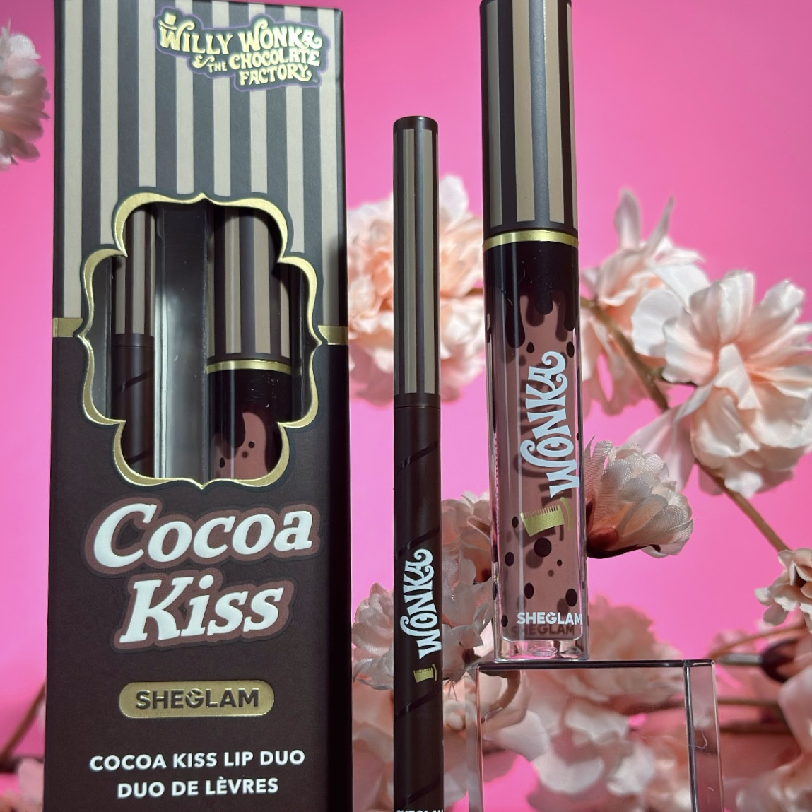 Набір для губ 2 в 1 (помада та олівець) Sheglam Cocoa Kiss Lip Duo Willy Wonka the Chocolate Factory