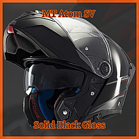 Шлем MT Atom SV Solid Black Gloss, L