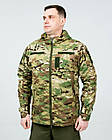 Куртка тактична демісезонна Мультикам ріпстоп, чоловіча утеплена камуфляжна куртка на флісі, фото 10