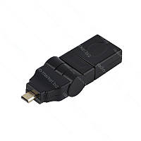 Перехідник штекер microHDMI - гніздо HDMI поворотний