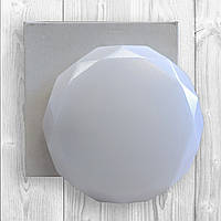 Люстра під одну лампочку цоколь E27 23см біла кругла стельовий світильник DL-Е27-R230
