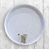 Люстра під одну лампочку цоколь E27 23см біла кругла стельовий світильник DL-Е27-R230, фото 3