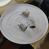 Люстра під три лампочки цоколь E27 40см біла кругла стельовий світильник DL-Е27-R303, фото 4