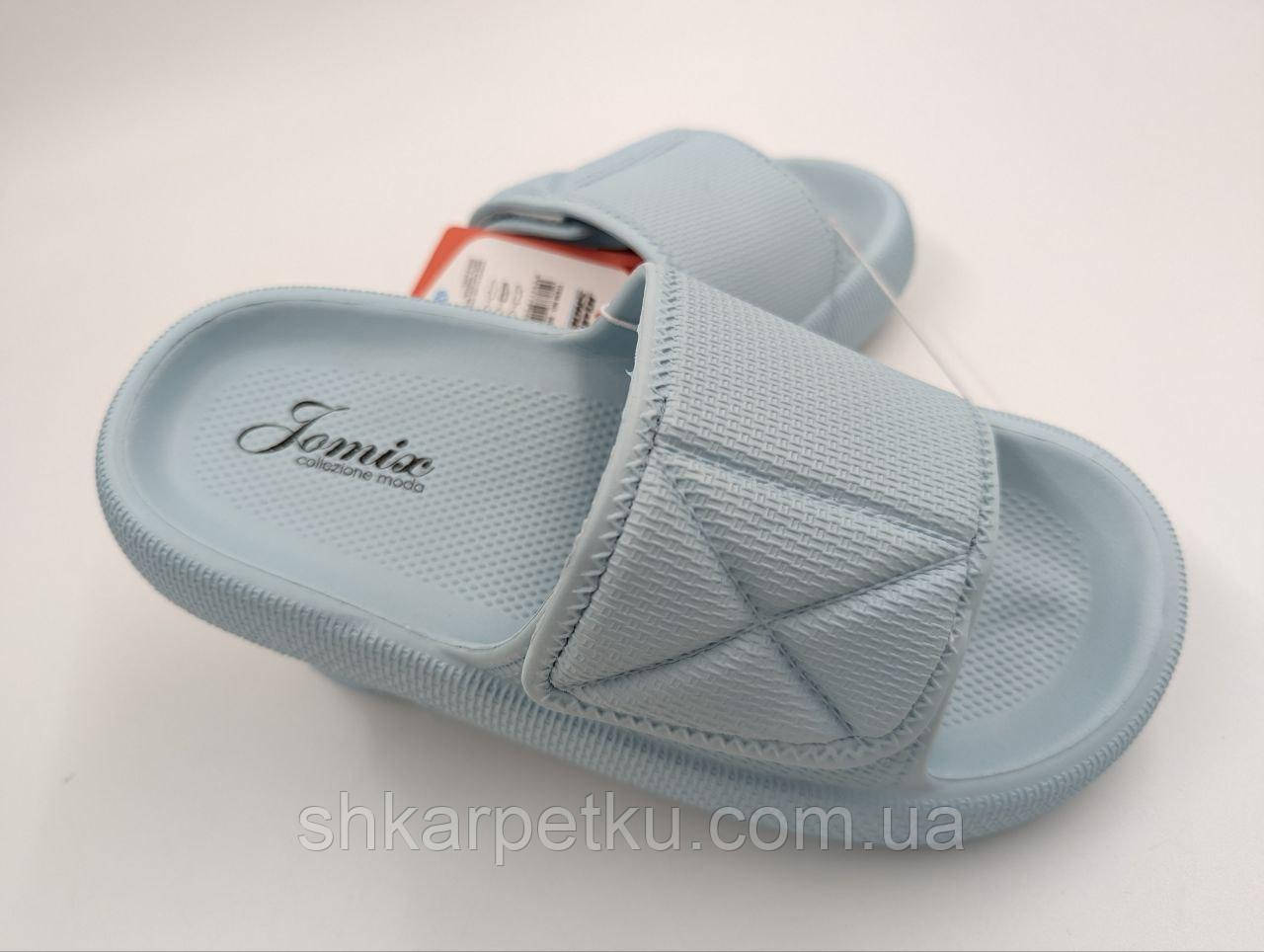 Шльопанці жіночі літні гумові для пляжу, басейну, міста Jomix EVA блакитні