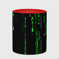 Кружка с принтом «Матрица кода» (цвет чашки на выбор)