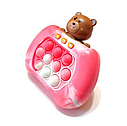 Інтерактивна іграшка антистрес електронний Pop it PRO з підсвічуванням Ведмежа Червоне з білим, фото 4