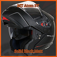 Шлем MT Atom SV Solid Black Matt, M