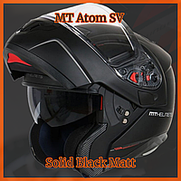 Шлем MT Atom SV Solid Black Matt, L