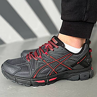 Кроссовки мужские и женские Asics Gel Kahana 8 Black Red / Асикс гель кахана 8 черные красные