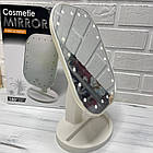 Косметичне дзеркало для макіяжу овальне 20LED з підсвіткою на батарейках Cosmetie Mirror, фото 2