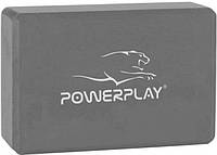 Блок для йоги PowerPlay 4006 Yoga Brick Сірий