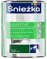 Емаль олійно-фталева для деревини та металу Sniezka Supermal RAL 6002 зелений, глянцевий 800 мл