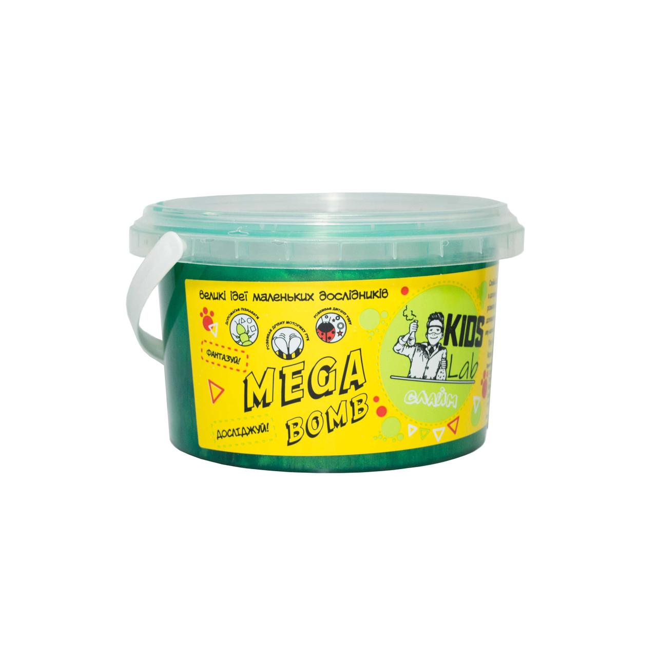 Слайм кольоровий №13 KIDS LAB смарагдовий 500 г, фото 1