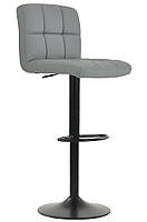 Барный стул со спинкой Bonro B-0106, серый/черное основание (42400428)