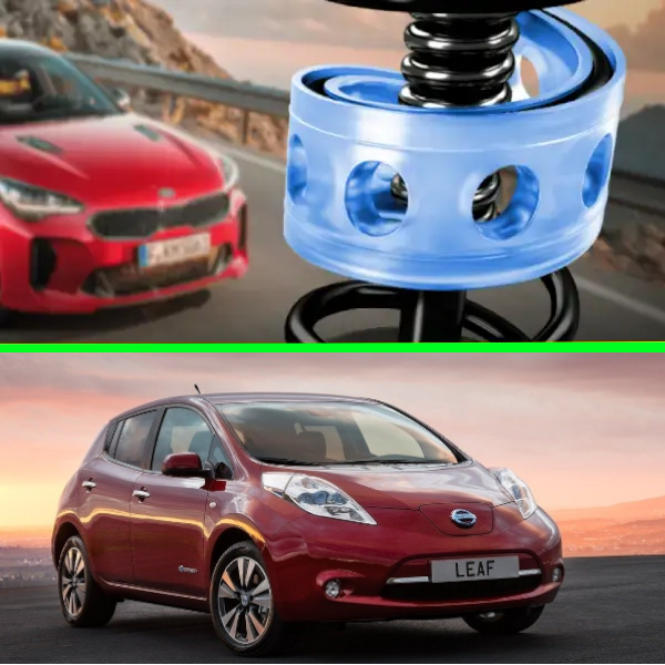 Автобафери силіконові на передні пружини Nissan Leaf 2010 — (проставки, подушки пружини)