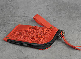 Міні-гаманець кардхолдер на блискавці 'Квіти'