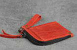 Міні-гаманець кардхолдер на блискавці 'Квіти', фото 3