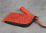 Міні-гаманець кардхолдер на блискавці 'Квіти', фото 4