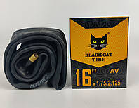 Велокамера 16х1.75 - 2.125 AV Black Cat. Велосипедная камера 16, Камера для велосипеда