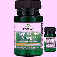 Swanson Яблочный уксус 200 мг 30 таблеток для лечения похудения органический натуральный карбонат кальция США