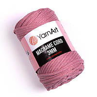 Хлопковый шнур плетеный YarnArt Macrame Cotton Cord 3 mm, Румяна №792, (Янарт Макраме котон) 250 г, 85 м, нити