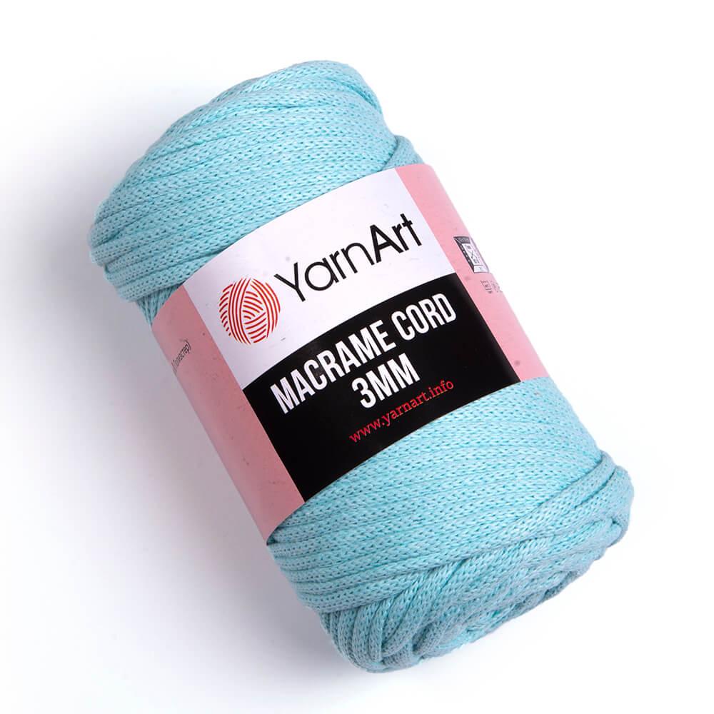 Бавовняний шнур плетений YarnArt Macrame Cotton Cord 3 mm, Ментол No775, (Янарт Макраме котон) 250 г, 85 м