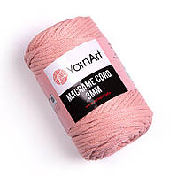 Хлопковый шнур плетеный YarnArt Macrame Cotton Cord 3 mm, Корал №767, (Янарт Макраме котон) 250 г, 85 м, нити