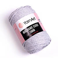 Хлопковый шнур плетеный YarnArt Macrame Cotton Cord 3 mm, Светло Серый №756, (Янарт Макраме котон) 250 г, 85