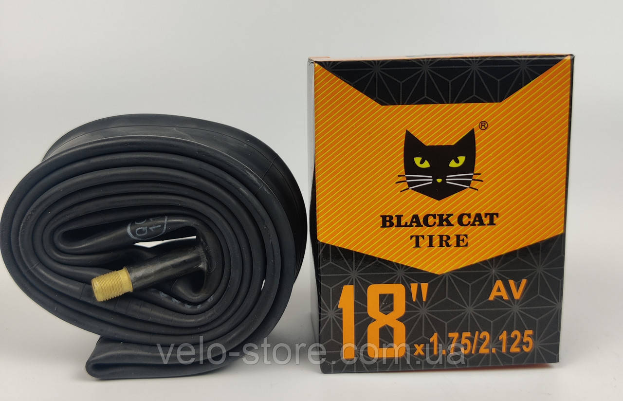 Велокамера 18х1.75 - 2.125 AV Black Cat.Камера для велосипеда, Велосипедна камера
