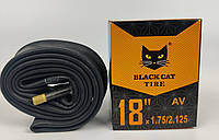 Велокамера 18х1.75 - 2.125 AV Black Cat. Камера для велосипеда, Велосипедная камера