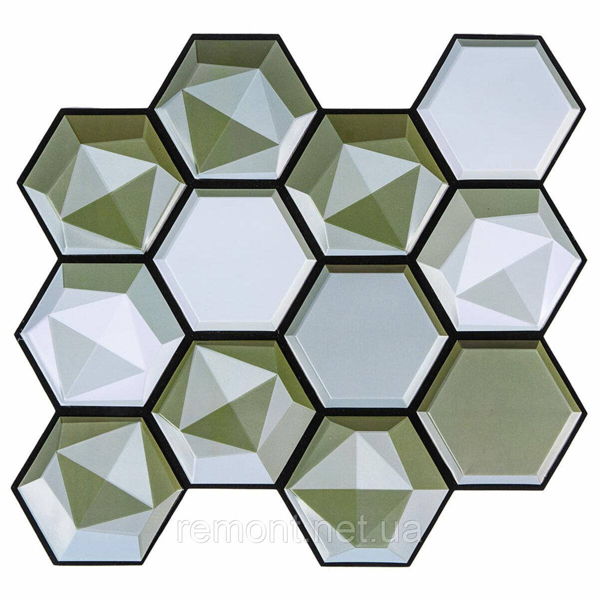 Декоративна ПВХ плитка на самоклейці 280х300х5мм Соти, ціна за 1 шт. (СПП-502) SW-00000666, фото 1