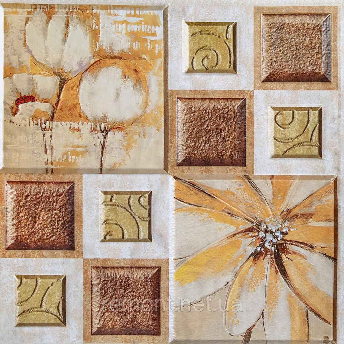 Декоративна ПВХ плитка на самоклейці 300х300х5мм Масляні фарби, ціна за 1 шт. (СПП-608) SW-00001138, фото 1