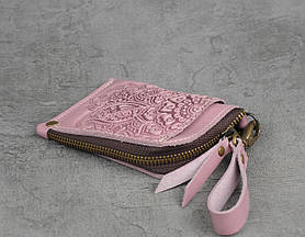 Міні-гаманець кардхолдер на блискавці 'Квіти'