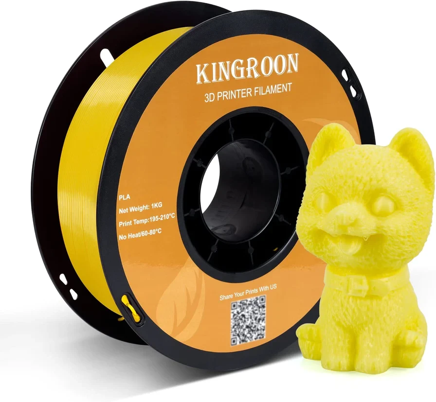 Пластик KINGROON PLA  Yellow (NPLA005), 1.75мм, 1кг, Жовтий філамент для 3Д-друку