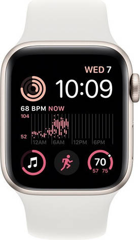 Смарт-годинник Apple Watch SE 2 GPS 40 mm Silver Aluminum Case with White Sport Band (MNJV3), фото 3