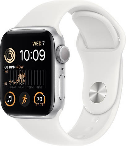 Смарт-годинник Apple Watch SE 2 GPS 40 mm Silver Aluminum Case with White Sport Band (MNJV3), фото 1