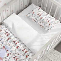 Детский комплект постельного белья Бязь Милые зайчата Розовый Для детей 1-3 лет Размер 105х140 см