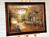 Картина пейзаж з бурштину Осінь в парку, картина з бурштина Осінь в парку 50*70 см, фото 2
