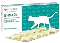 Энвайр антигельминтный препарат для котов и небольших собак, 10 таблеток