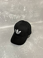 Чорна кепка з білою вишивкою Adidas (адидас)